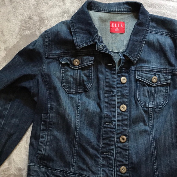Elle Blue Jean Jacket with Pockets - Picture 2 of 6